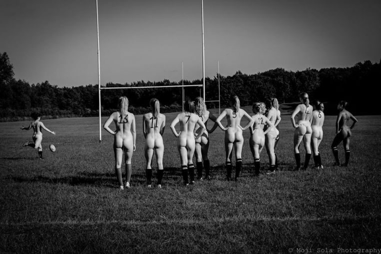 Nude Charity Calendars are quite the thing among women’s rugby teams at the moment.