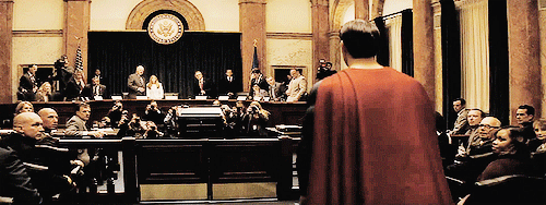 justiceleaque:  Black and blue. God versus man. Day versus night. 