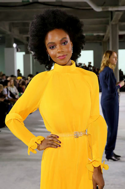 inthemoodforchaos: Ashleigh Murray attends the Tibi front row during New York Fashion Week