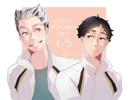 OMG HAPPY BOKUAKA DAY EVERYONE!!!!!!!!!! TRIED TO MAKE A QUICK DRAWING FOR MY OTP, also trying out d