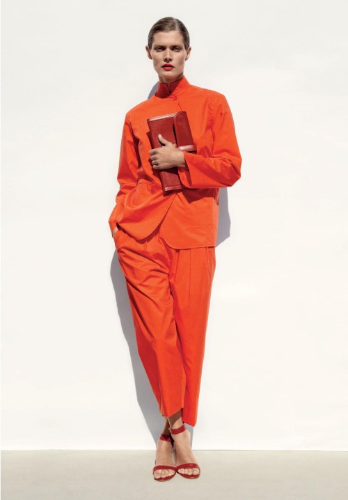 Channeling orange with Malgosia Bela in the Hermès Vestaire Catalogue SS12 photographed by Zoe Ghert
