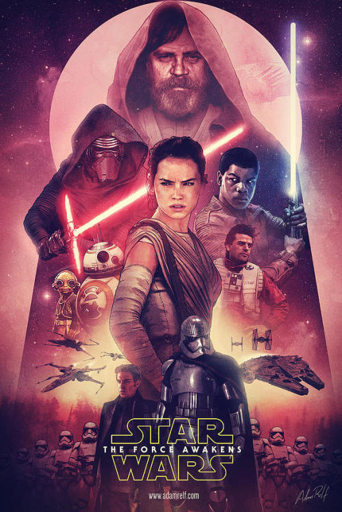 adam-relf-illustration:My (unofficial) Star Wars: The Force Awakens poster. http://www.adamrelf.com