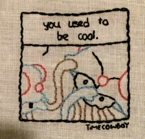 talesofrach:Here’s another embroidery I did today, this time part of one of my favorite TimeCowboy c