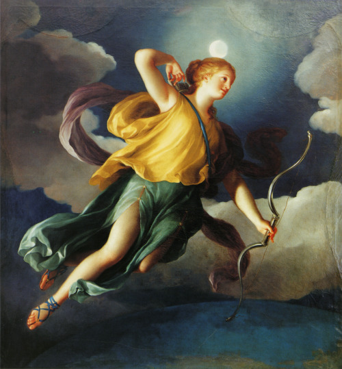 Diana as Personification of Night by Anton Raphael Mengs c. 1765 oil on canvas Palacete de la Monclo