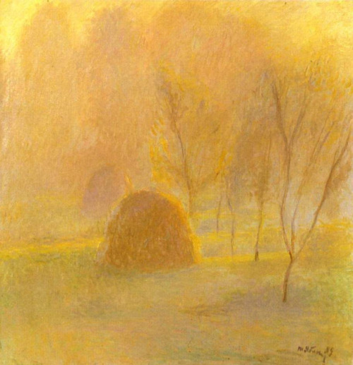 Tatiana Yablonskaya (1917 - 2005) - Autumn in the Mist. 1989. Oil on canvas.