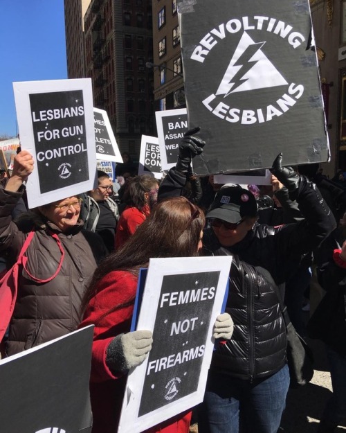 diabeticlesbian:Revolting Lesbians @ March For Our Lives, U.S.A, 2018