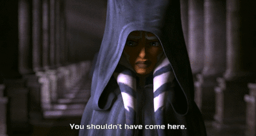 #I AM IN EMOTIONAL RUINS ABOUT THIS MOMENT#THAT PAUSE BEFORE HE SAYSFOR EITHER OF THEM#AHSOKA THINKS