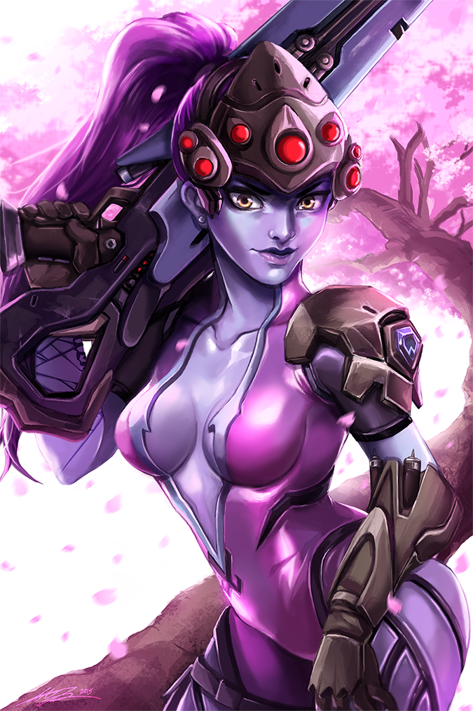 uguubear:  Process and final piece of Widowmaker! :) 