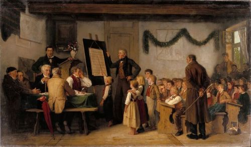 The school exam, 1862, Albert Anker