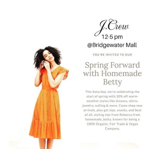 Off to J crew See you there today between 12 and 5!#organicmom #njmom #jcrew #jcrewbridgewater #br