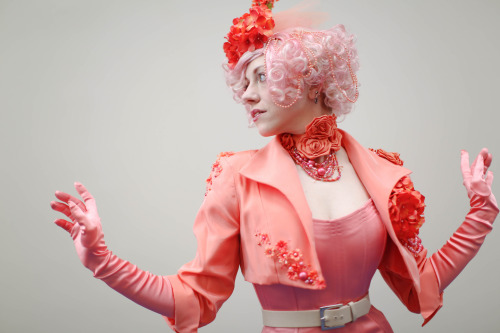 vastderp: jumpingjacktrash: rainbowbarnacle: ceruleancynic: Effie Trinket at Katsucon, all photos by