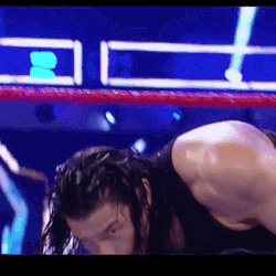 romanreignsallday:  Roman handing out spears and superman punches like he’s Oprah (01/30)