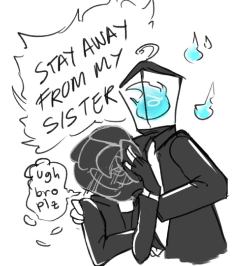 13thdoodle:  [ Burnin’ Roses ] Siblings merchenaries duo who do dirty works while looking stylish   another object heads because why not~ This was supposedly just a random concept oc but it went a lil too far and I finished coloring instead qwq Also