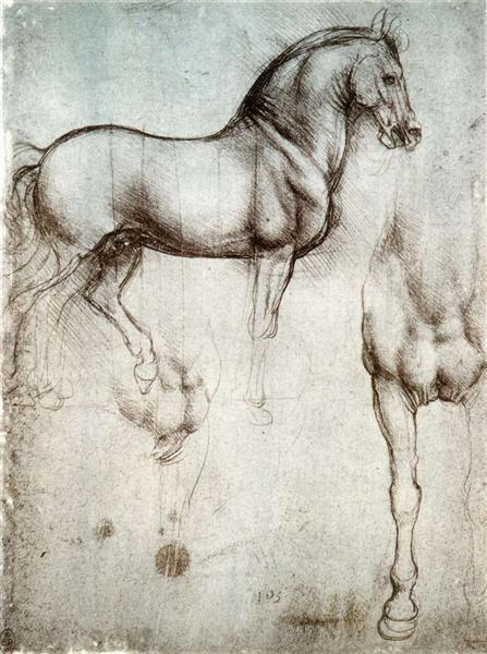 leonardodavinci-art:  Study of horses 1490 Leonardo da Vinci