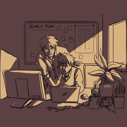 Kakayama Week 2020Day 1: Office/Modern AU. For @kakayamaweek2020 For two years in a row, I wasn