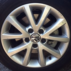 I didn&rsquo;t realize how bad I scraped my wheel on the curb while parking at work this week. :( (at The Bear Cave)