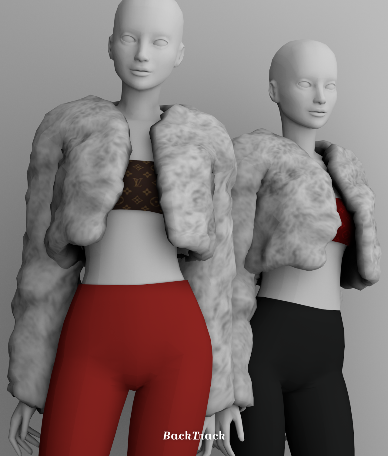 BackTrack — LV Tube Top with Fur Jacket ( Early Access 