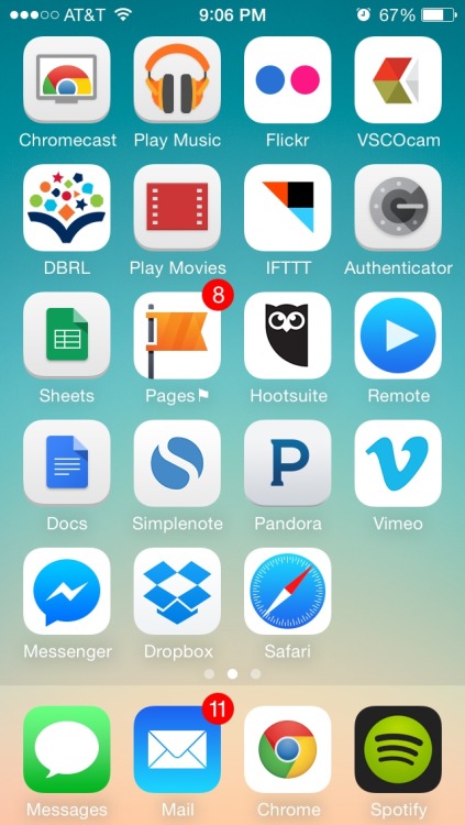 iphonehomescreen:  The white apps