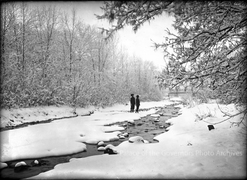 pogphotoarchives: Winter view of Santa Fe River, New Mexico Photographer: Jesse NusbaumDate: 1912?Ne