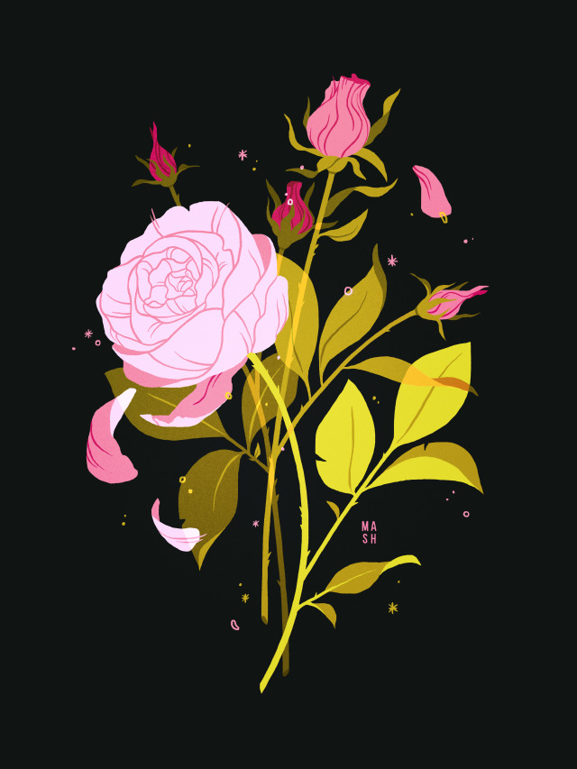 My Northern Oregon botanical series. “English Rose”, “Sword Fern”, and “Alpine Strawberry”. Find prints and more.