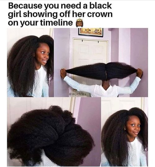 All this Crown &amp; Glory @myckles#2frochicks #blackhaircangrow #melanindrip #melanatedqueen #hair