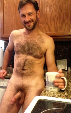 hangingnaked:  Having my morning coffee…