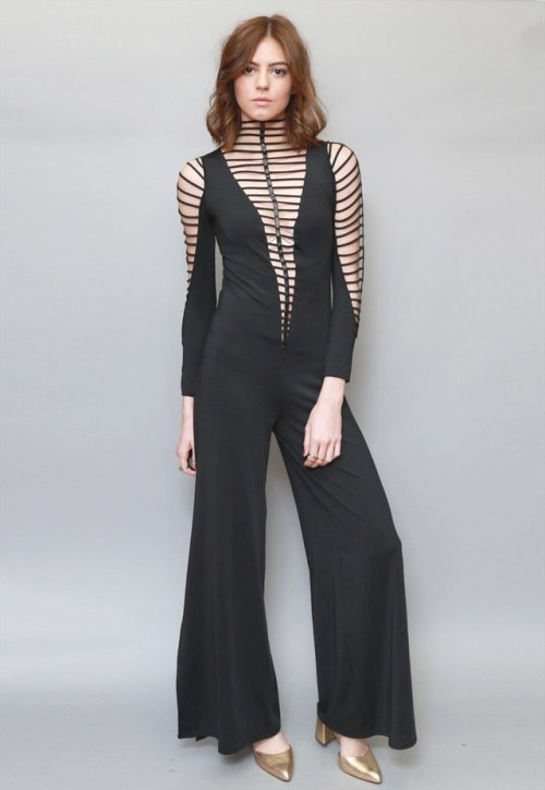 Vintage 1980’s Amazing Black Caged Flared Jumpsuit | Peekaboo Vintage | ASOS Marketplacehttps: