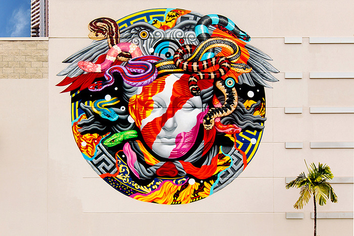 supersonicart:   Versace x POW! WOW! Mural by Tristan Eaton. To celebrate their brand