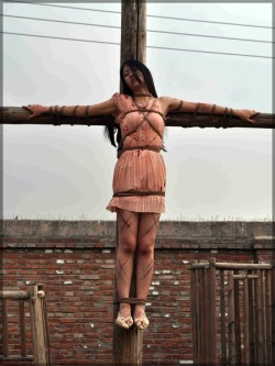 myslaveworld:  eroticmacabre:  Chinenese crucifixion execution by MJ567Club  very very slow… much time for additional torture… 