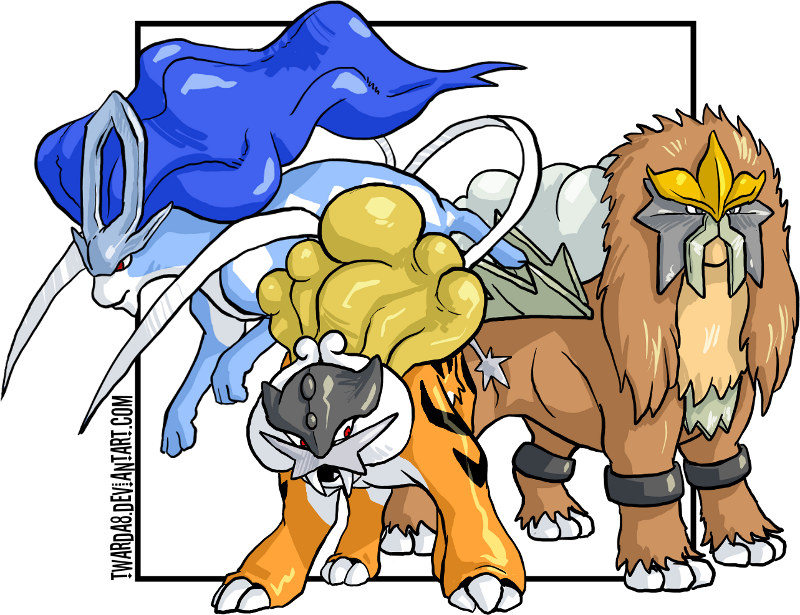 Suicune,Entei and Raikou by x3Hikarix3 on DeviantArt