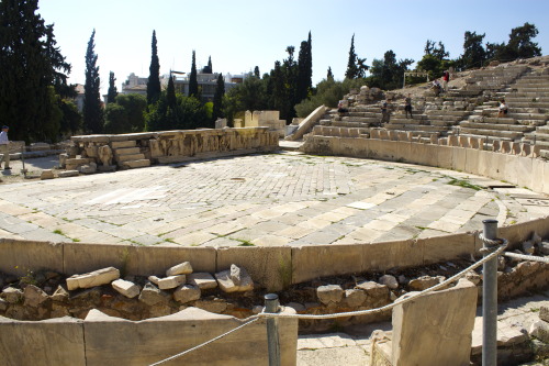 ATHENS! At the Theatre of Dionysus, and later at the herodium. The sun was perfect! And there was ha
