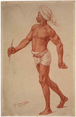 Study of a Man in Turban and Loincloth, Gustave