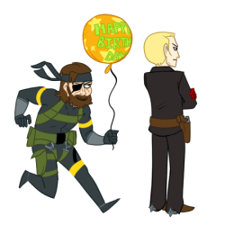 sassyspiritdetective:  nosebro:  so a couple of days ago i realized who’s going to be a the birthday boy so happy birthday ocelot you’re not a real person but you’re still cool and weird everything’s an armistice on birthdays because big boss