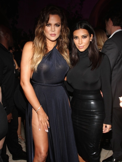 kimkardashianfashionstyle:  November 9, 2014 - Kim & Khloe Kardashian at French Montana’s 30th Birthday Party in Bel-Air.