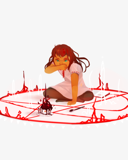 mercenary-tributary:  her parents lock her in her room, so she takes to summoning demons for company 