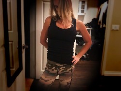 lovingcouple212143:  naughty5oh5couple:  Happy yoga pants Friday! Wifee looking sexy in her camo pants.   @lovingcouple212143  Well done @lovingcouple212143 what a gorgeous submission! Love this series, so nicely done! 😍😍🔥🔥🔥😈  Thank