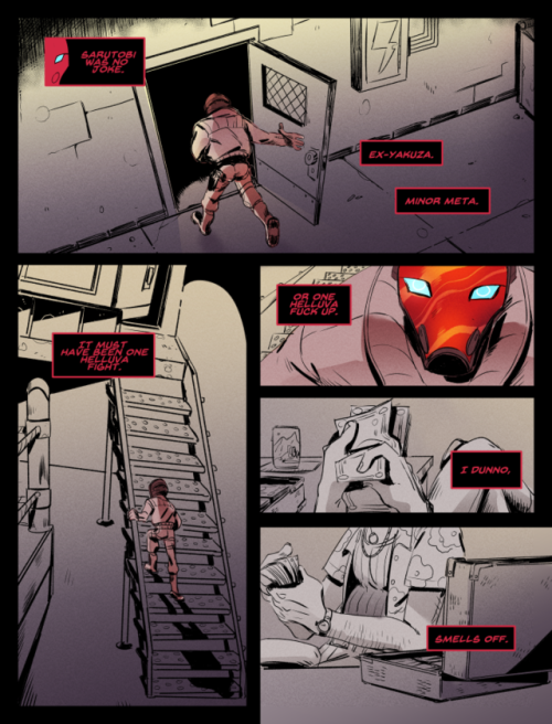 napalmarts: These have been inked for days, but my computer chair broke and I couldn’t color them!! This is a continuation of my Red Hood Fancomic, you can read the start of it here: Start from beginning  S’more Red Hood goodness. Napalm says she’s