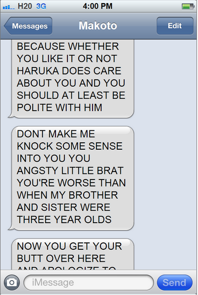 textsfromgayswimmers:  makotos such a mom sometimes 