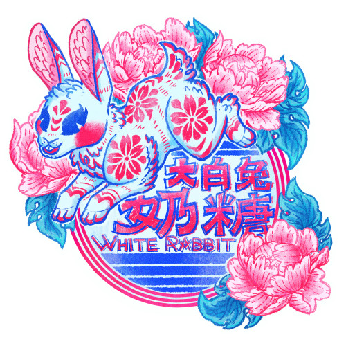 white rabbit, the go-to of every Asian kid from the ‘90s, in both my signature obnoxious neon and a 