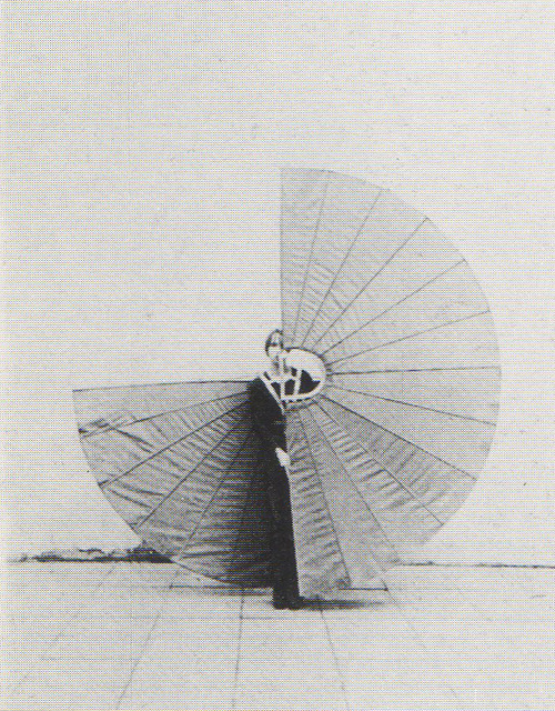 atavus:  Rebecca Horn - White Body Fan, 1972