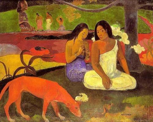 artist-gauguin: Arearea I via Paul GauguinSize: 75x94 cmMedium: oil on canvas