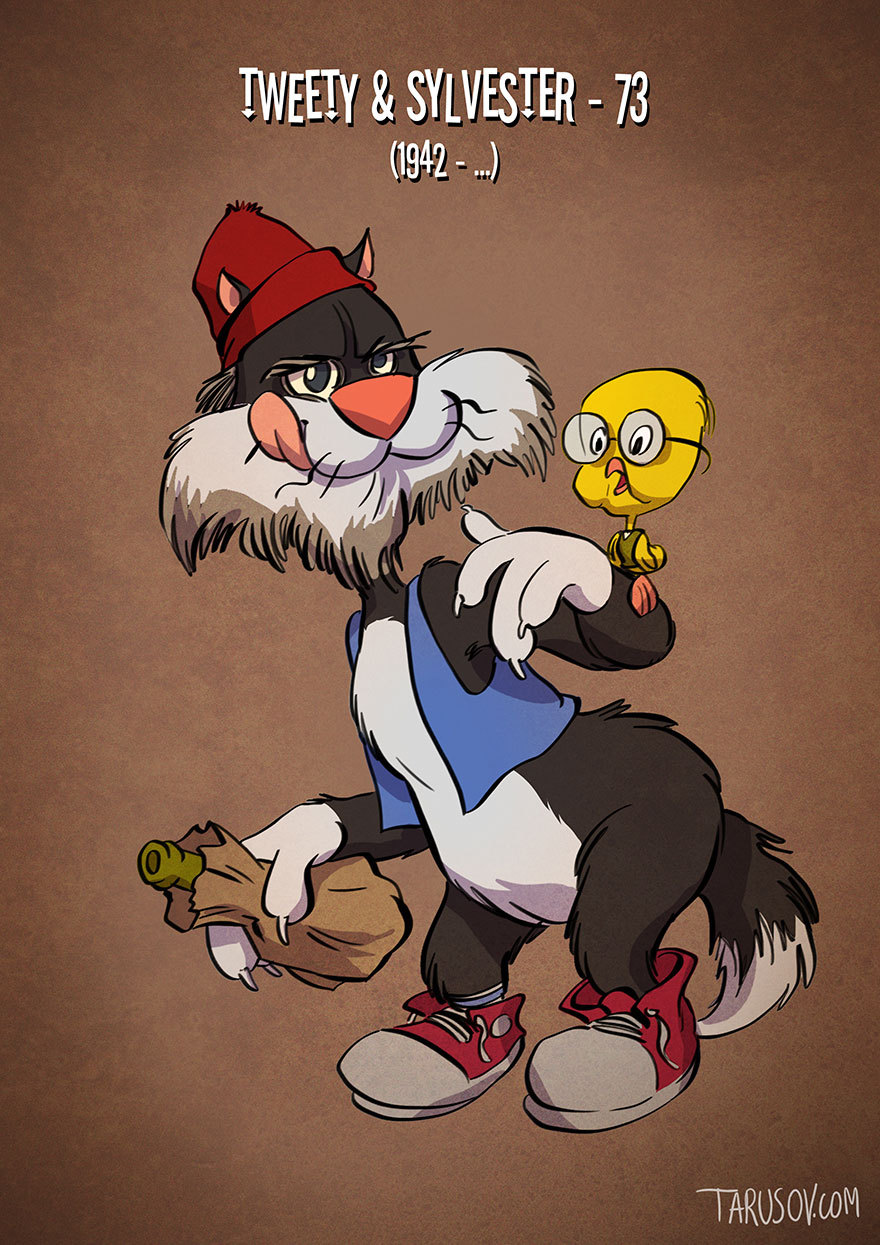 boredpanda:    If Cartoon Characters Looked Their Age   