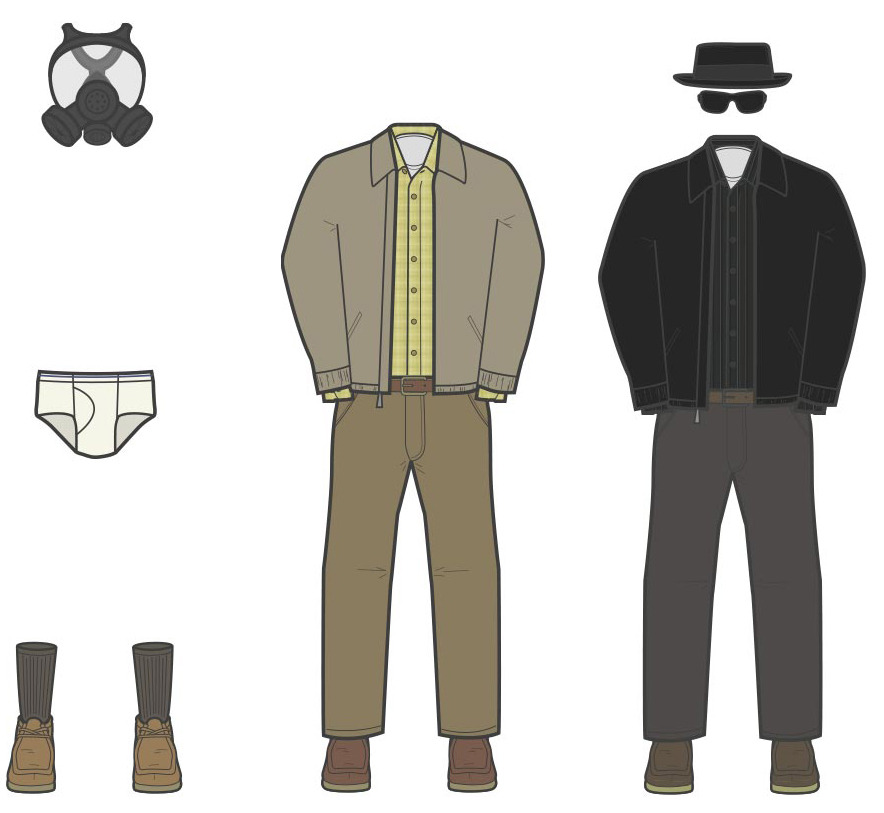 Walter White Paper doll clothing