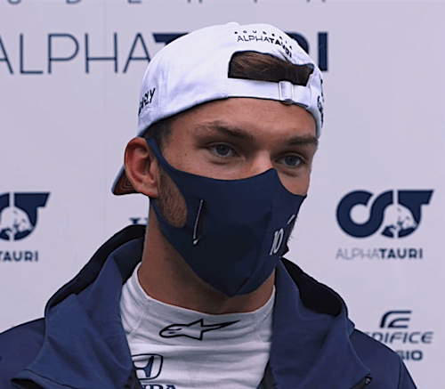 landonrris:Pierre Gasly being interviewed after FP2 at the Belgian Grand Prix