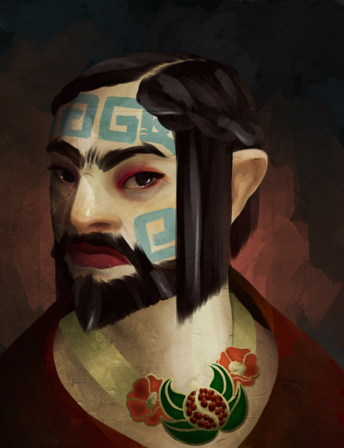cardinalbones:  I wanted to try painting my DA characters in a classical oil painting kinda style. F