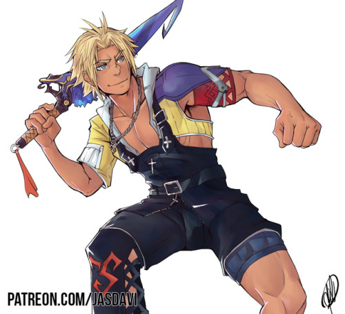 jasdavi: A Tidus drawing I did for my monthly patreon poll :)