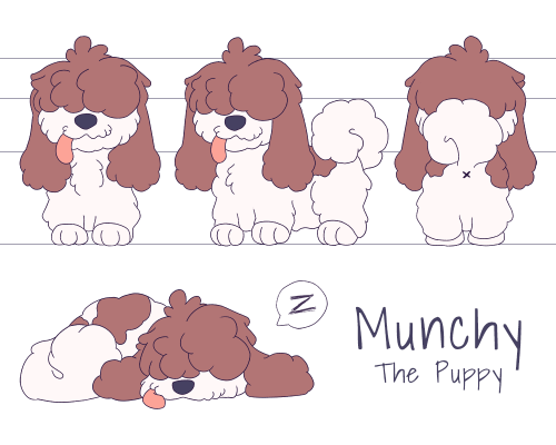 A funny little dog, based off of my two late babies and my sweet oldie who’s still around. Munchy’s 