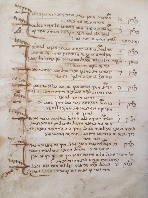 LJS 499 - [Igeret orḥot ʻolam]This manuscript is a geographical treatise on the locations of all di