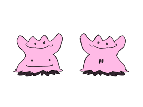 crimosito:hey-rogby:ok last ones of todayTHE DITTO TRANSFORMED INTO MIMIKKYU PRETENDING TO BE A DITT