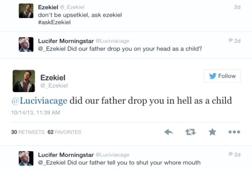 smaugs-gaydar: You want some ice for that burn Lucifer? Oh wait you already live in hell
